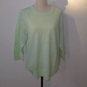 NEW w/TAG XL J.CREW CREW NECK TIPPI SWEATER GREEN